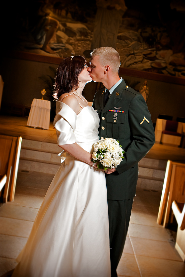 Military Wedding Photo at the Church